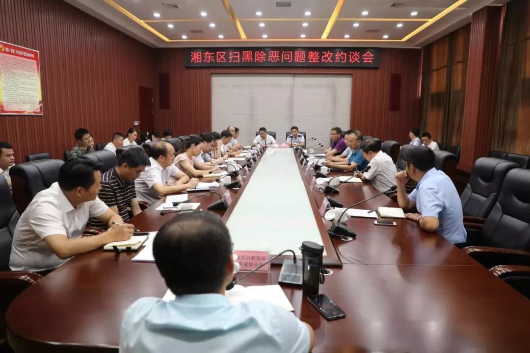 扫黑除恶湘东区召开扫黑除恶问题整改约谈会