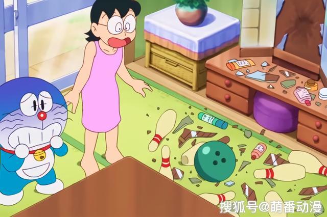 在长篇动画《哆啦a梦》中,因为大雄不小心把妈妈梳妆台上的镜子打破了