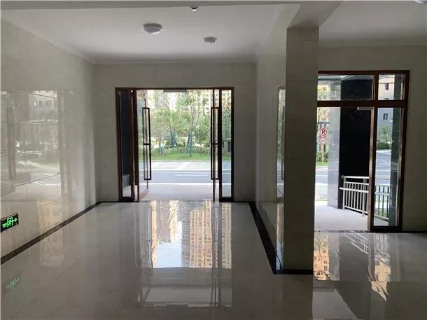 在小区的单元入户门口可以看见,精装酒店入户大堂设计,挑高门厅,欧式