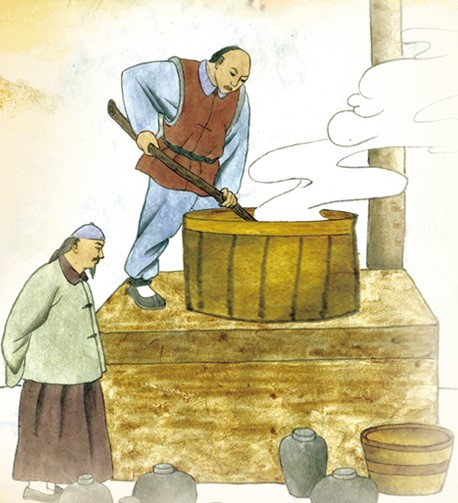 第四步,鼎合——特别值得一提的是鸿茅药酒独到的"另煎"之法,指的是将