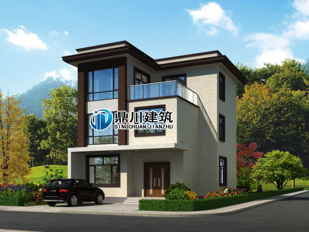 农村建房更爱平屋顶4框平顶别墅施工简单建在农村很实用