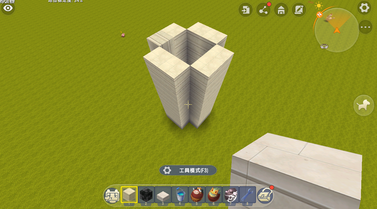 迷你世界玩家打造高空刷怪塔一秒刷五个怪道具捡到手软