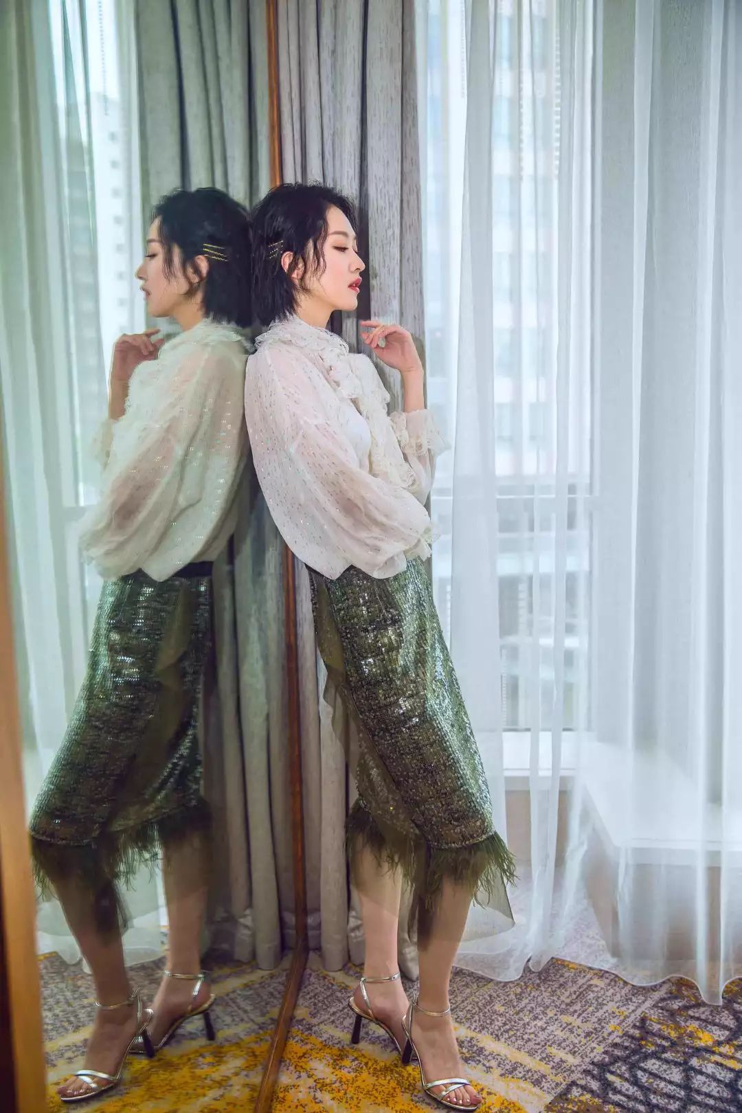 张雯抹茶女孩写真秀出夏日风采