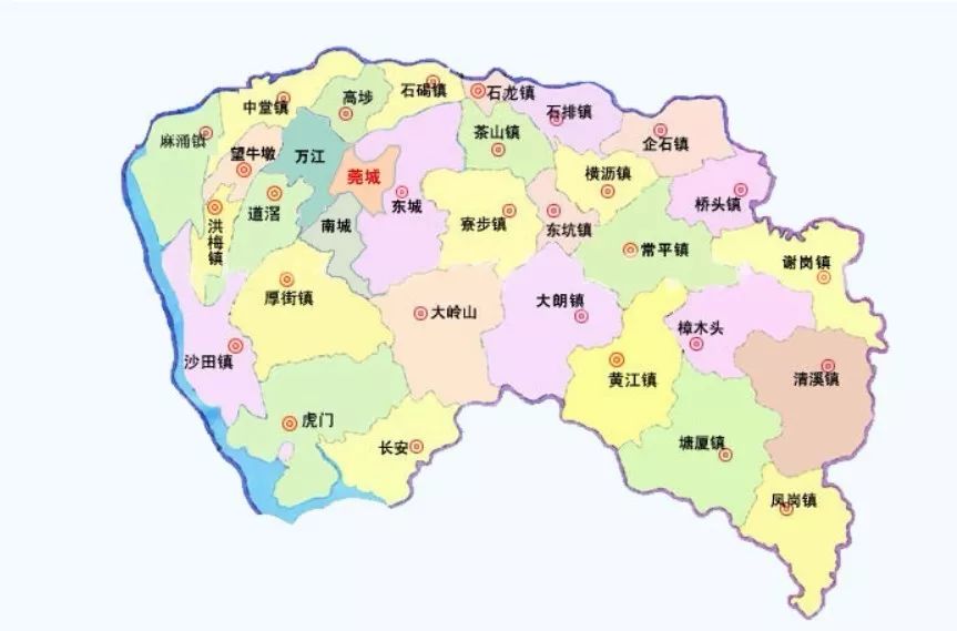 东莞镇街地图高清图片