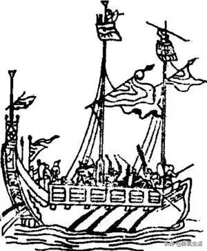 广船那时候的船,有保留独木舟特征的古老船型,用于行沙防沙的沙船