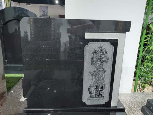 原创惠安墓碑厂家打造经典山西黑艺术墓碑简约时尚展现高超雕刻工艺