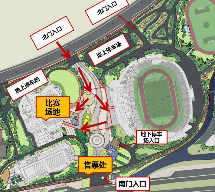 扬州体育公园平面图图片