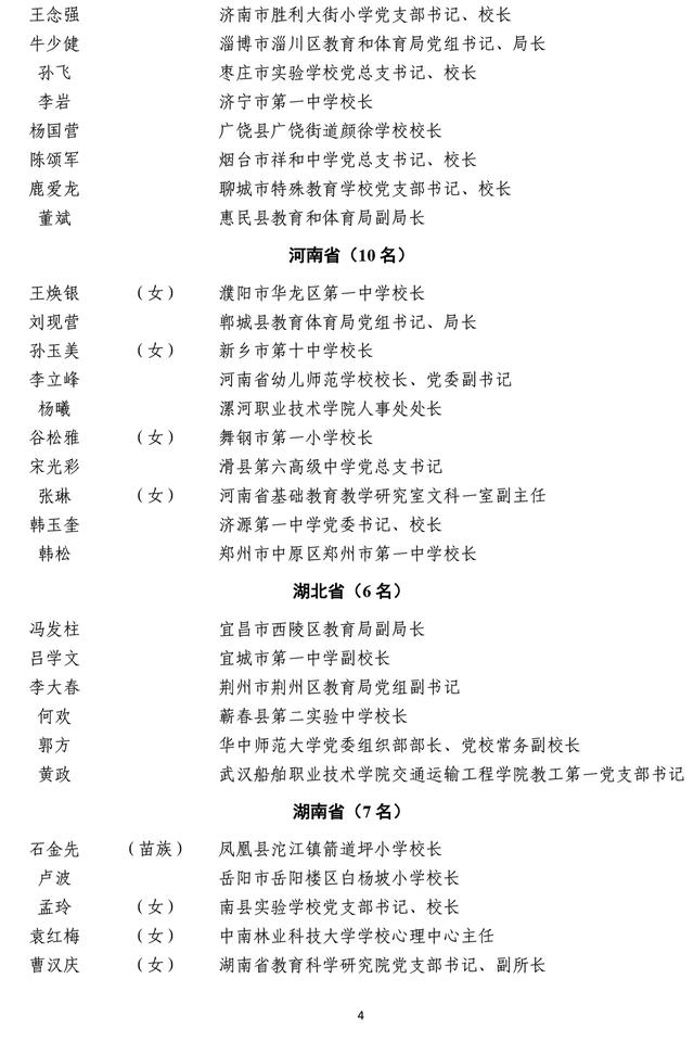 2019教育部拟表彰优秀教师名单公示!这批优秀教师有你的老师吗?