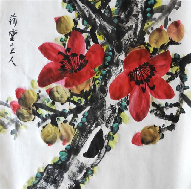 著名画家许希晖英雄花系列作品鉴赏