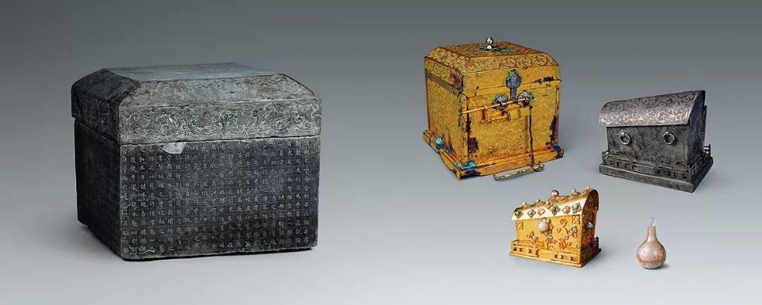 甘肃馆藏精品丨金棺银椁铜匣舍利瓶石函