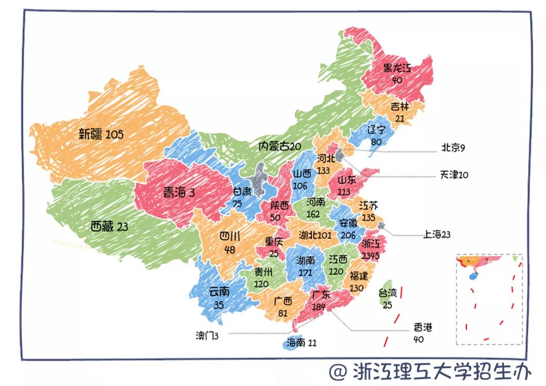 浙大,浙理工,温医大,浙农林大等6校新生大数据来了!