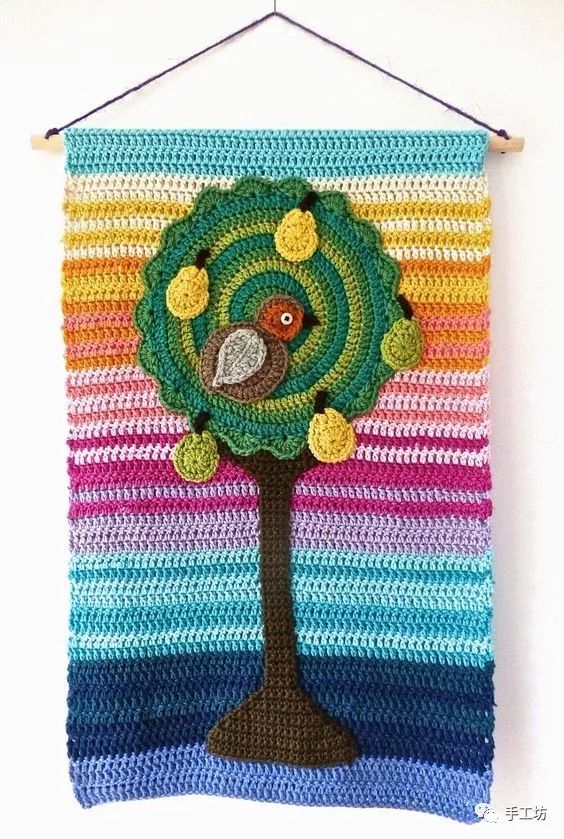 提升幸福感的家居小物钩编装饰挂毯附教程