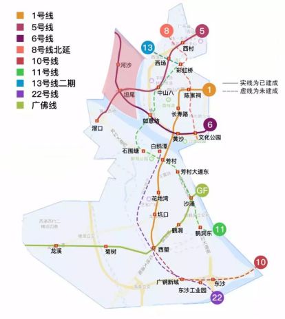 作为主城区的一部分,大坦沙早已开通了可直达珠江新城,天河北,科学城