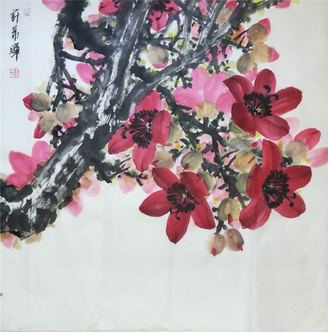 著名画家许希晖英雄花系列作品鉴赏