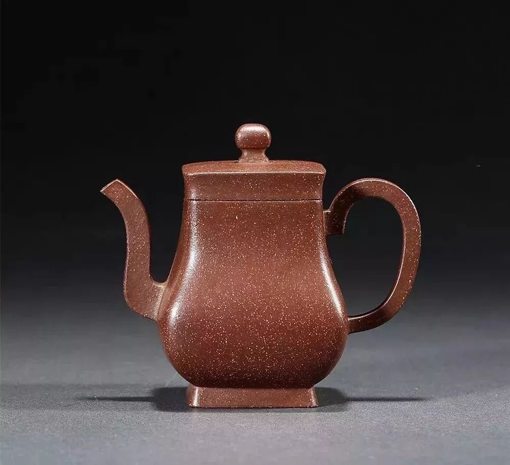 龚心钊旧藏许龙文制 紫泥调砂汉瓶壶▲汪寅仙紫