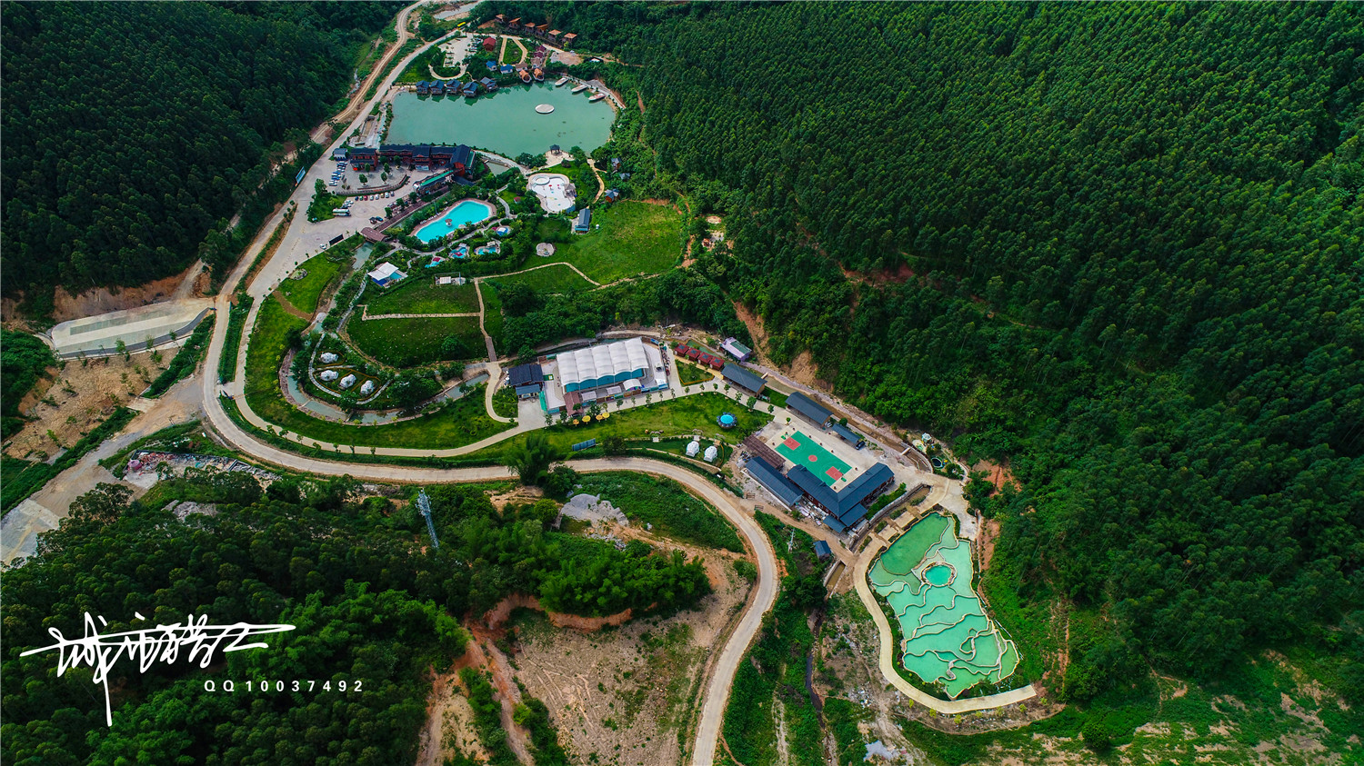 鸟瞰防城港第五十八集航拍上思十万大山布透温泉