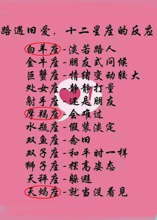 路遇旧爱十二星座的反应总喜欢搞暖昧的星座男