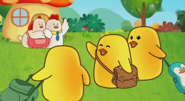 可可小爱小鸡在父母的保护下长大鸡妈妈和鸡爸爸留下孤独的泪