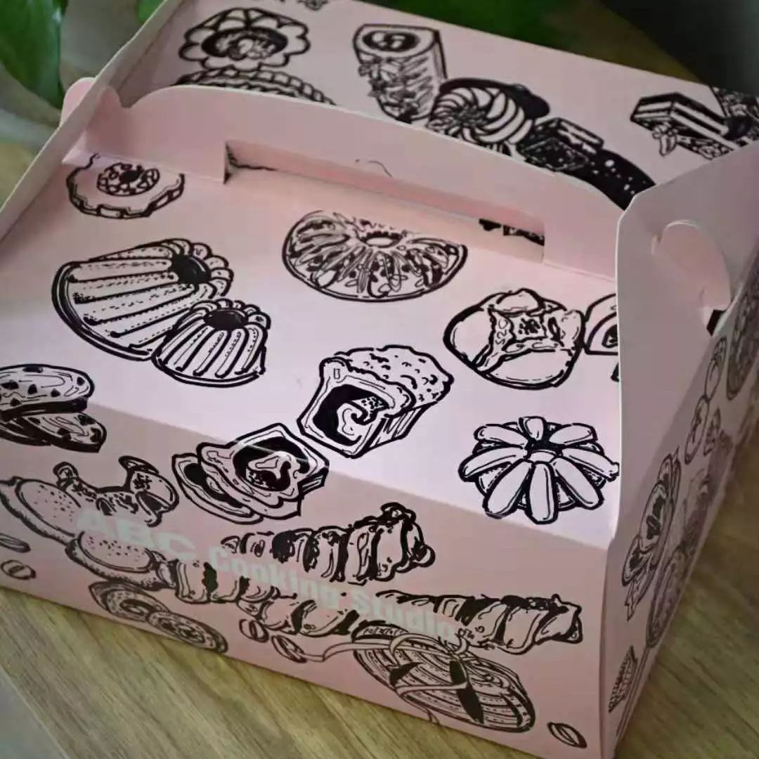 夏日终结这个手绘蛋糕盒不一般丨abccookingstudio