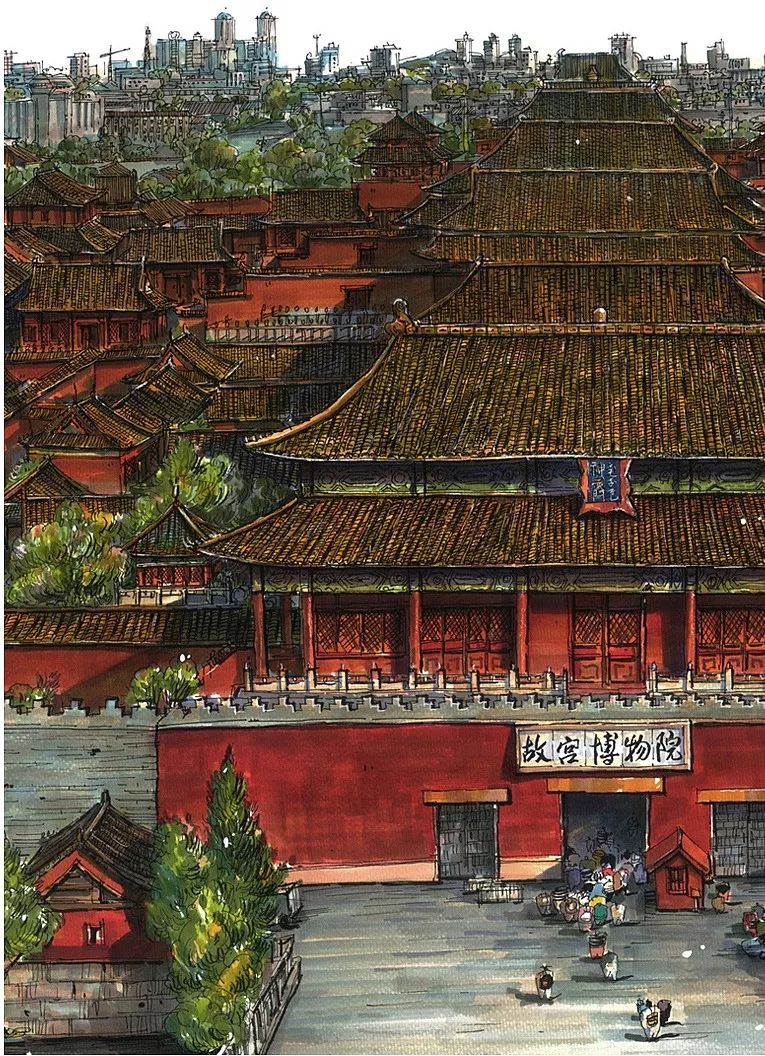 广东这位大神用钢笔画出故宫全景图真的是美哭了附作画步骤