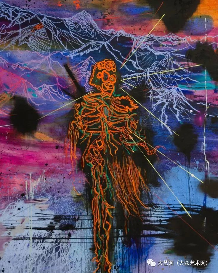 大众艺术网游离在涂鸦和复杂的迷幻67之间德国抽象表现主义画家