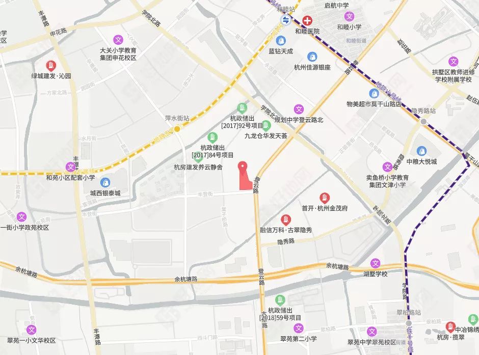 杭州江干区九堡笕桥宅地挂牌限商品房均价33万㎡408万㎡