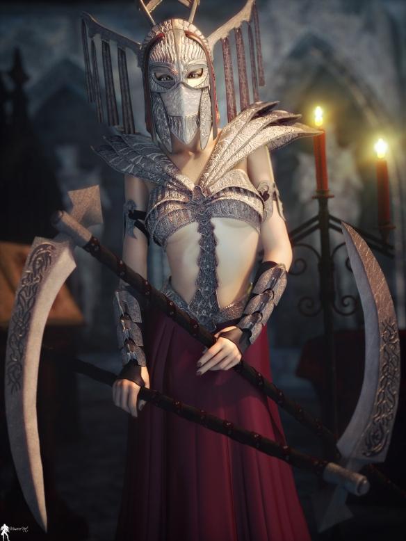 法国画师魔幻风美女人物原画第三弹小姐姐神装诱人