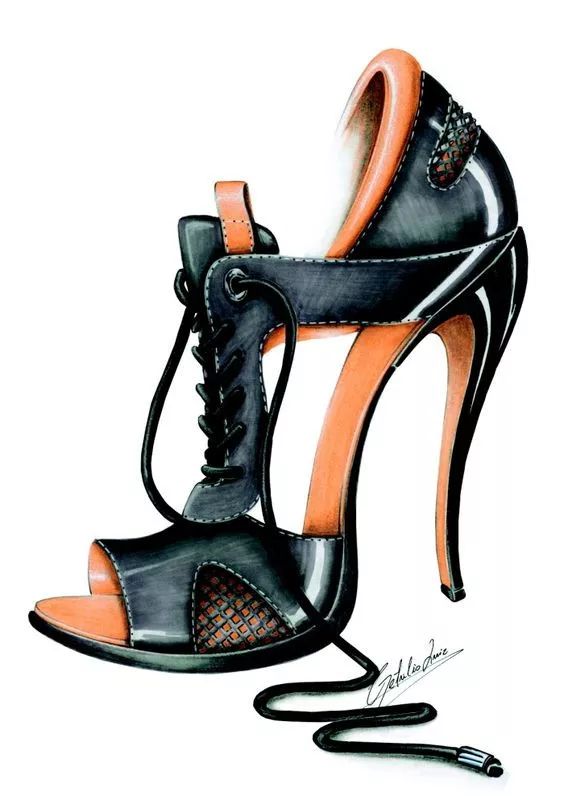 高跟鞋手绘表现技巧