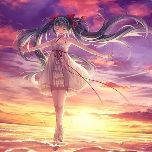 黑化初音未来头像梦幻图片