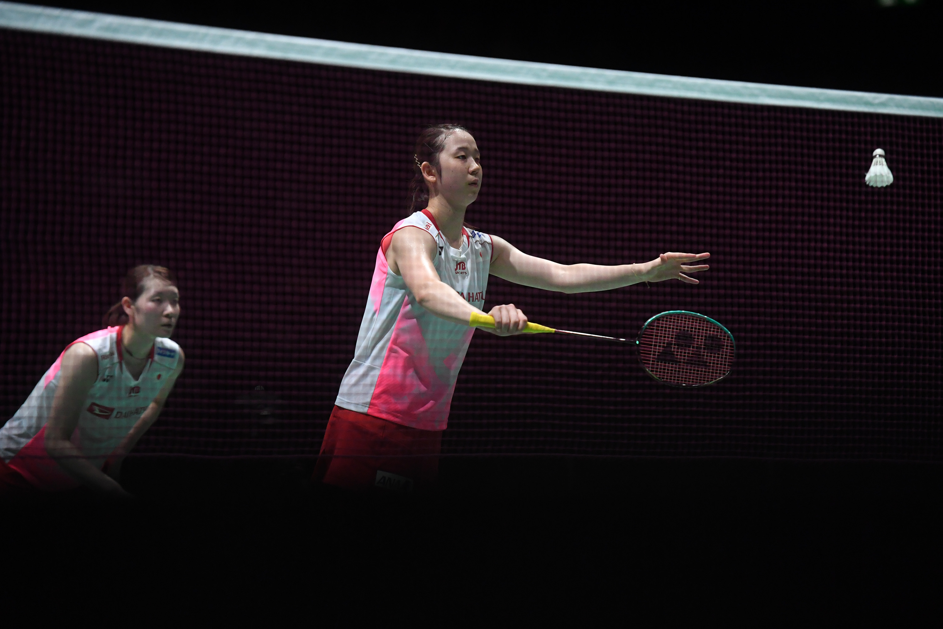 在瑞士巴塞尔举行的2019年世界羽毛球锦标赛女子双打决赛中,日本组合