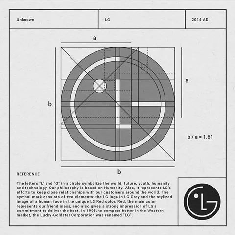 原来这些著名logo都用同一种方法黄金比例制图