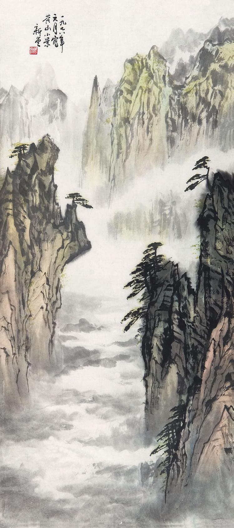 新金陵画派山水画家卢星堂山水画作品欣赏