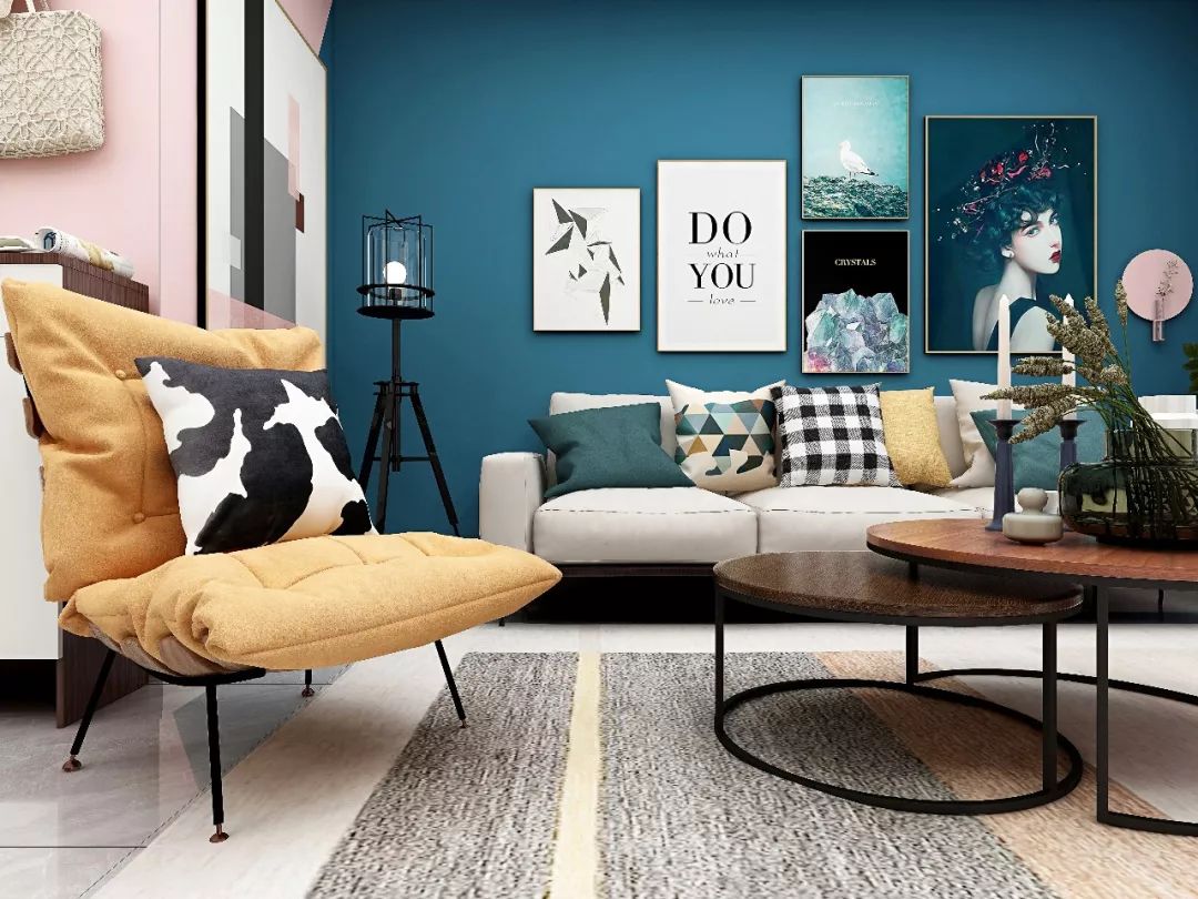 但他却将60㎡北欧配色玩出高级