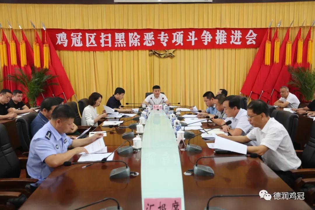 齐明达主持召开鸡冠区扫黑除恶专项斗争推进会