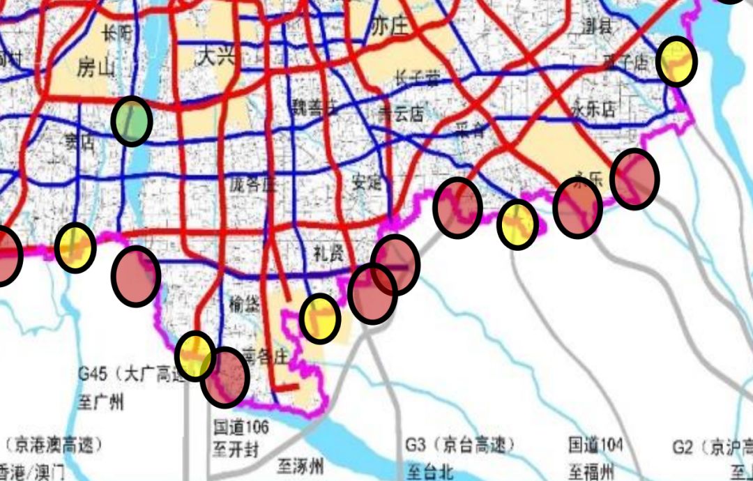 进京检查站地点分布图图片