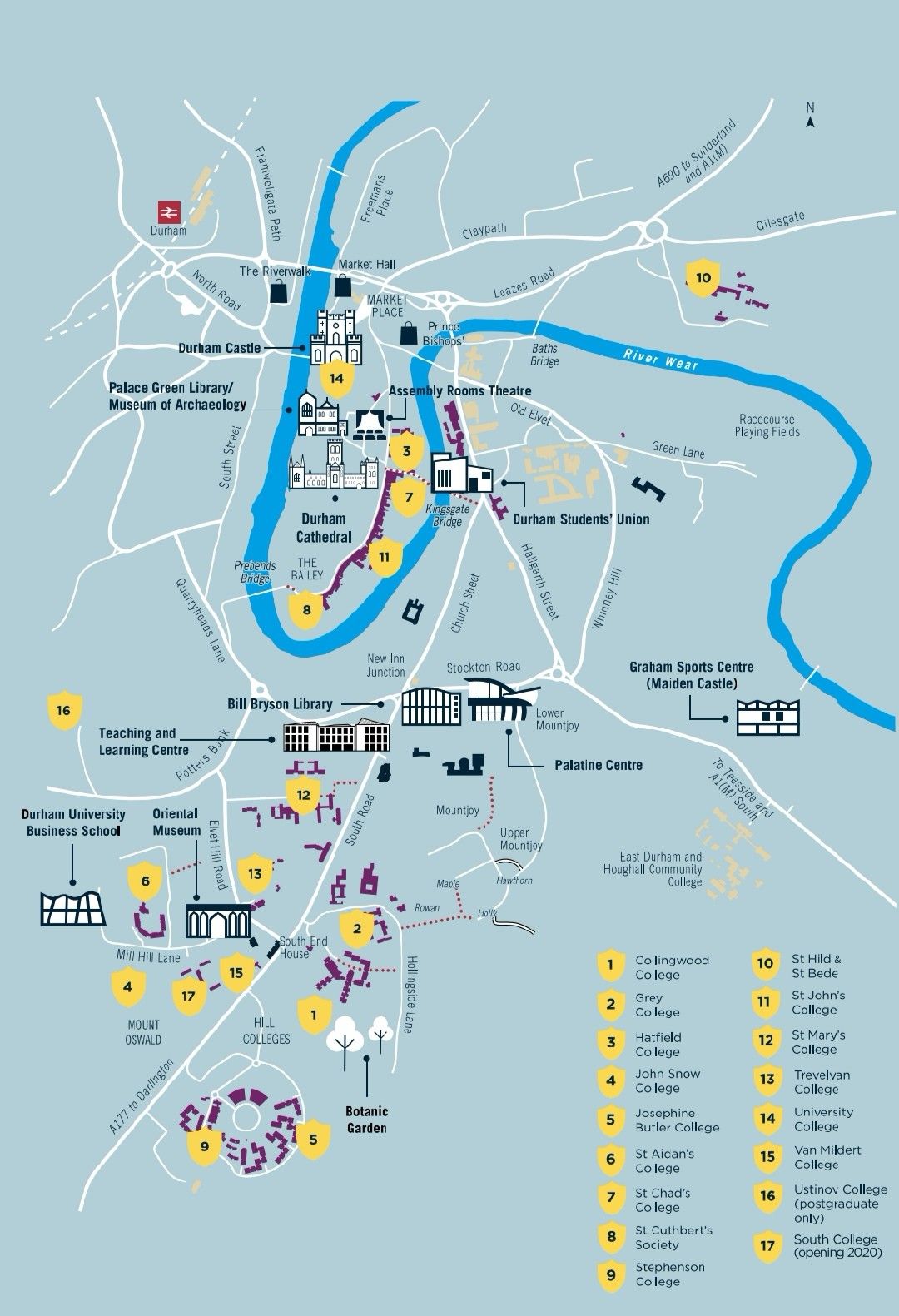 英国杜伦市地图位置图片