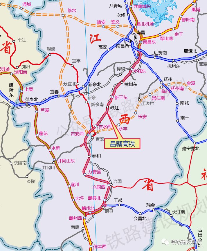 昌赣高铁站点线路图图片