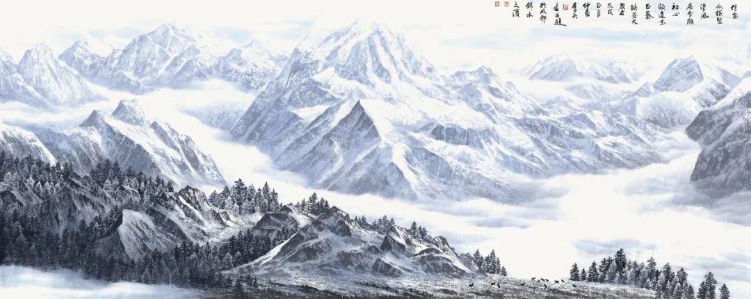 代言雪山神韵展示中国气派著名画家李兵作品赏析