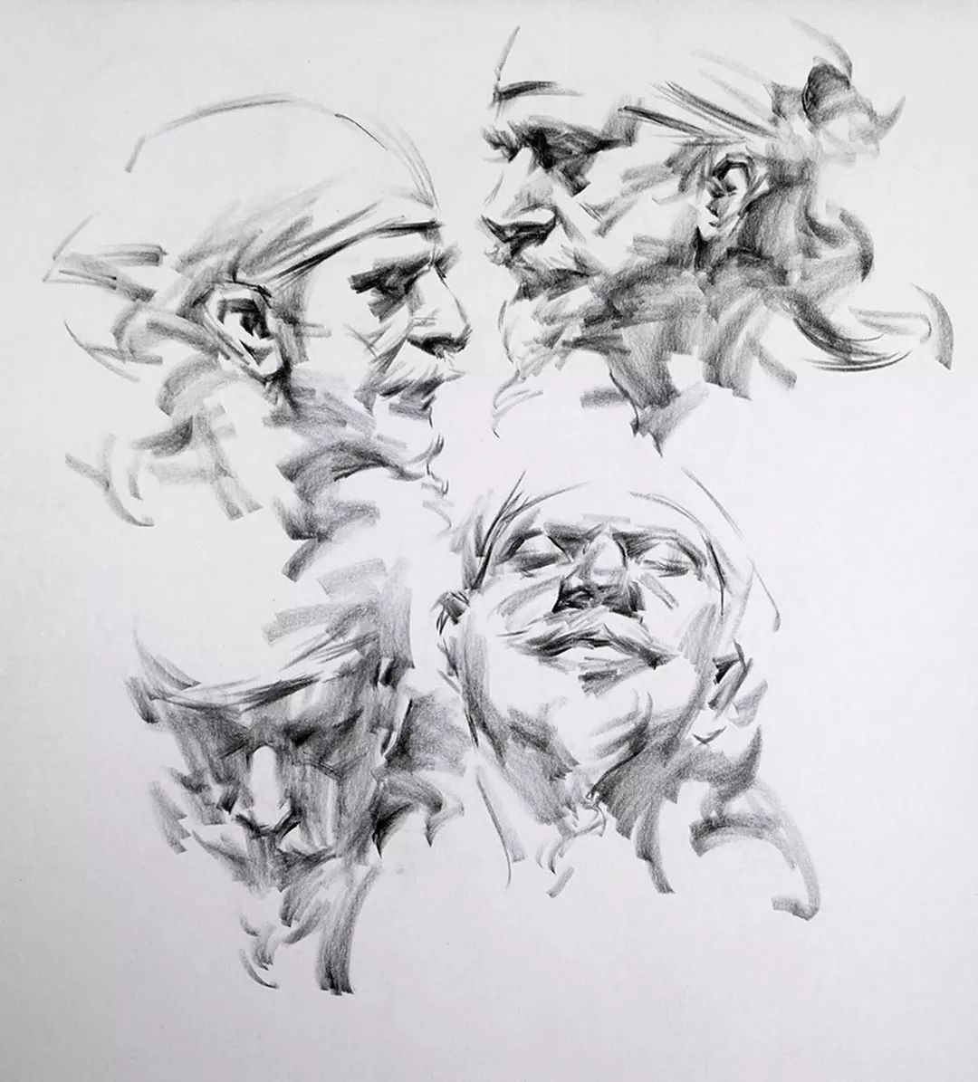 素描欣赏动静结合炭笔的表现力真的强