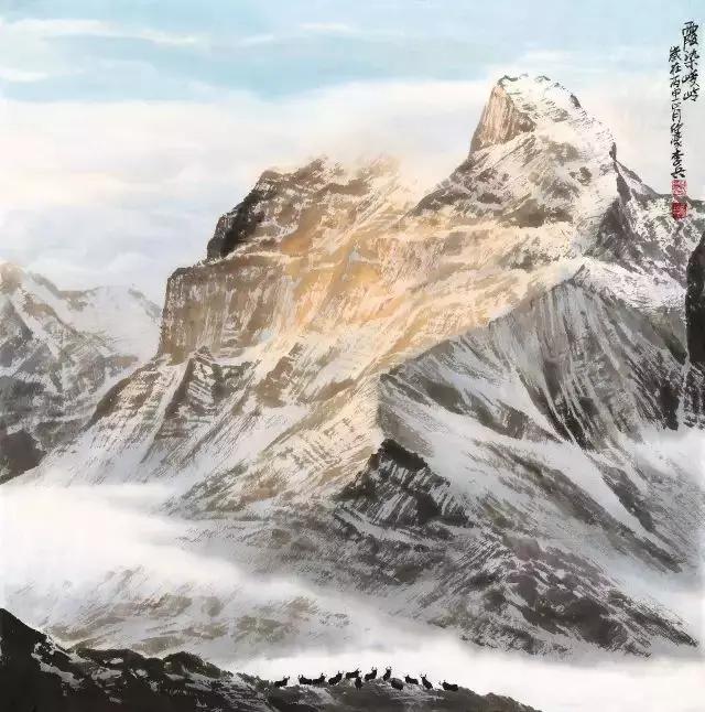 代言雪山神韵 展示中国气派—著名画家李兵作品赏析_水墨