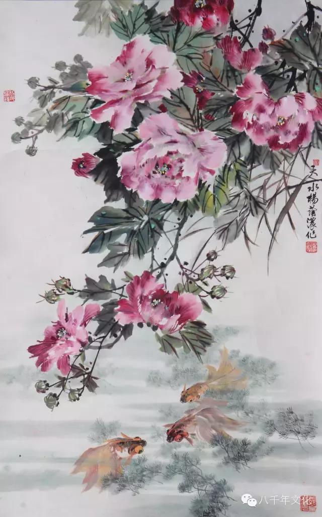 八千年文化网推荐杨荫浓中国画花鸟作品专题欣赏