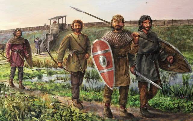 图:中世纪斯拉夫战士一会日耳曼人,一会斯拉夫人