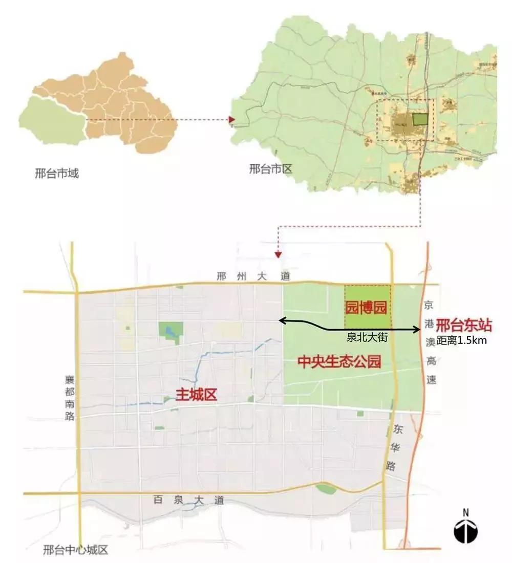 邢台园博园路线图图片