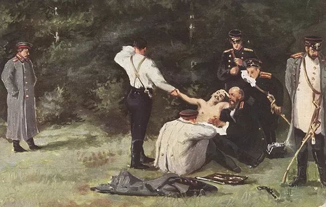 的玩笑激怒了士官生学校同学马丁诺夫,虚荣心很强的马丁诺夫要求决斗