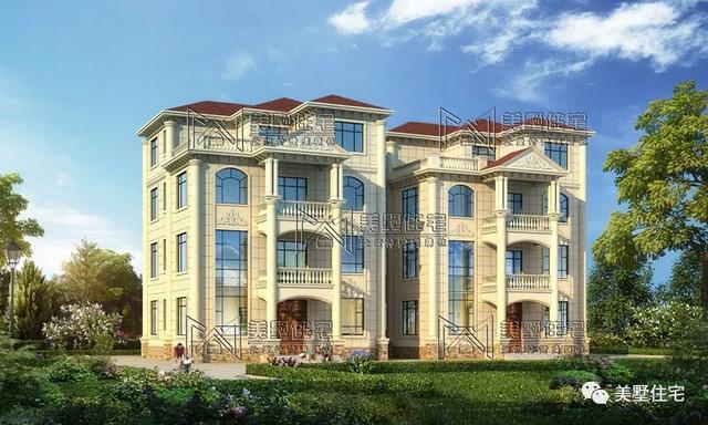 开间11米的四层双拼别墅内设挑高客厅和茶室兄弟合建最合适