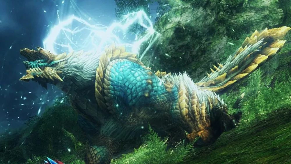 尤其是在专属战斗bgm"閃烈なる蒼光"的衬托下,雷狼龙真是太棒了~雷狼