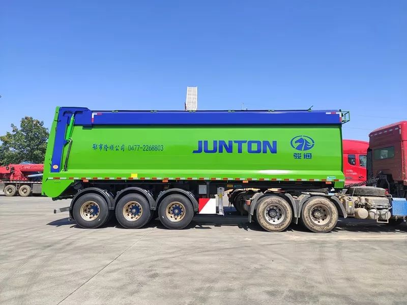 颠覆传统举升卸货模式河南骏通鄂尔多斯推介垃圾转运半挂车