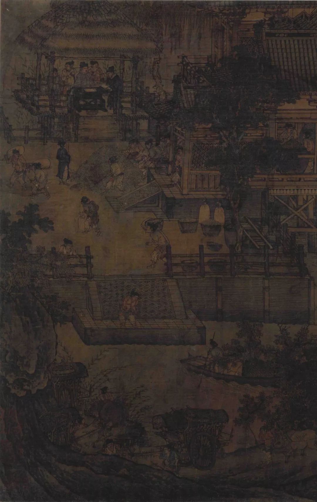 江南烟岚松涛,矾头重叠;深谷里清泉奔涌,溪畔浓荫森森;沿着曲折的山脊