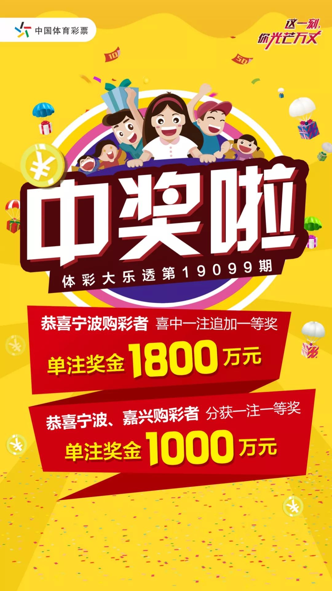 体彩大乐透井喷19注一等奖浙江揽获3注