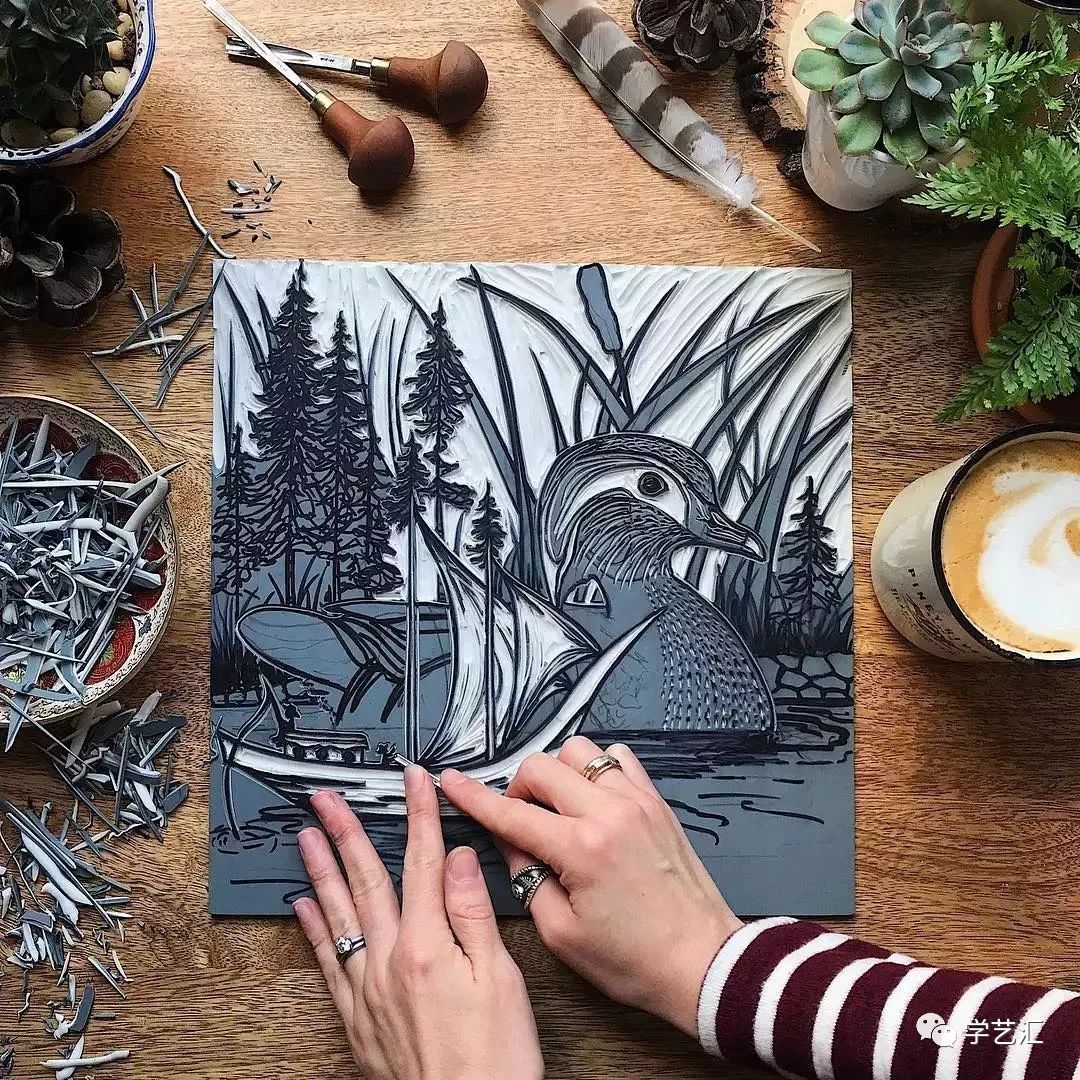 版画制作虽然麻烦效果出来的那一刻值了